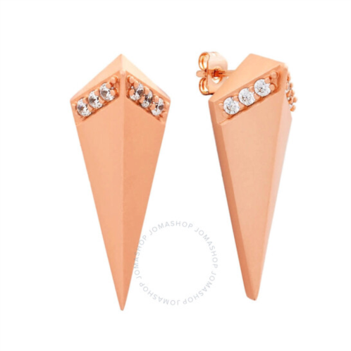 Sole Du Soleil Lupine Collection Womens 18k RG Plated Satin Finish Prism Fashion Earring