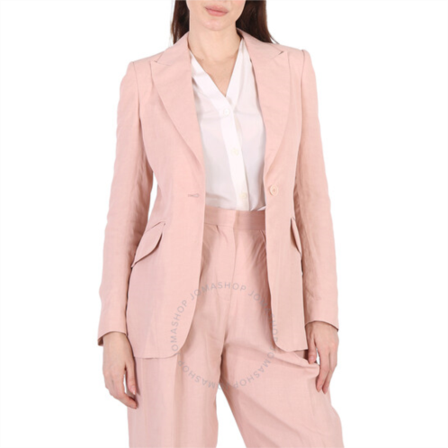 Stella Mccartney Rose Fluid Linen Single-Breasted Blazer, Brand Size 40 (US Size 6)