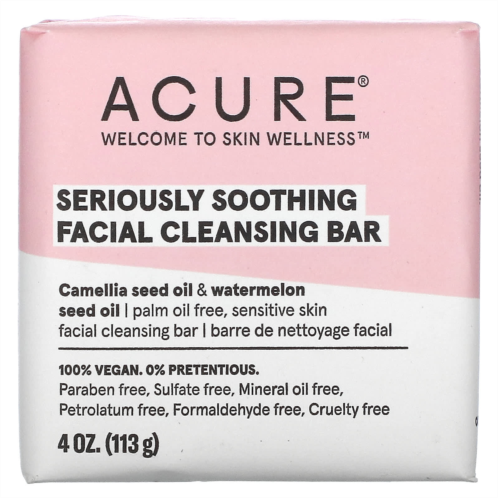 ACURE Seriously Soothing Facial Cleansing Bar 4 oz (113 g)