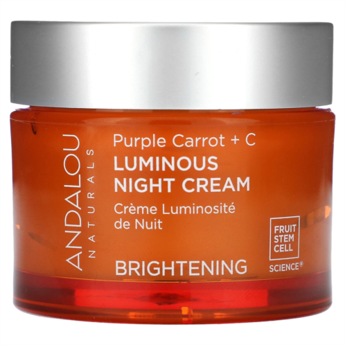 Andalou Naturals Luminous Night Cream Purple Carrot + C Brightening 1.7 fl oz (50 ml)