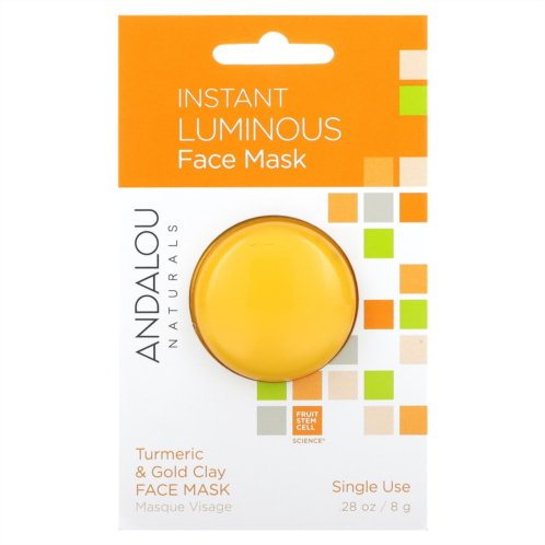 Andalou Naturals Instant Luminous Beauty Face Mask Turmeric & Gold Clay 0.28 oz (8 g)