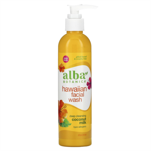 Alba Botanica Hawaiian Facial Wash Deep Cleansing Coconut Milk 8 fl oz (237 ml)