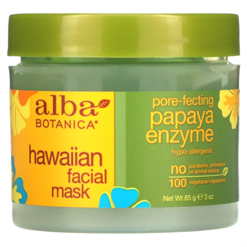 Alba Botanica Hawaiian Beauty Facial Mask Pore-Fecting Papaya Enzyme 3 oz (85 g)
