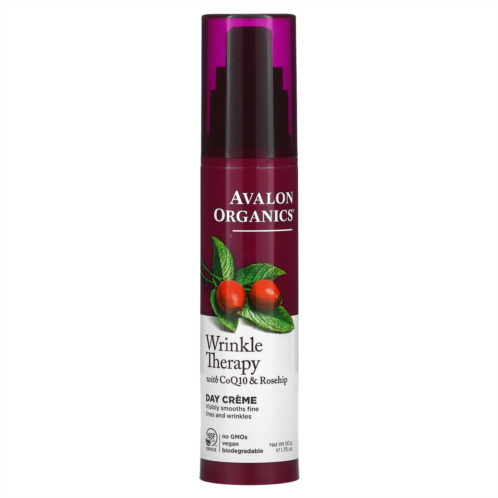 Avalon Organics Wrinkle Therapy with CoQ10 & Rosehip Day Creme 1.75 oz (50 g)