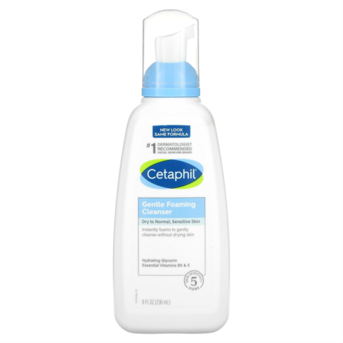 Cetaphil Gentle Foaming Cleanser Dry to Normal Sensitive Skin Fragrance Free 8 fl oz (236 ml)