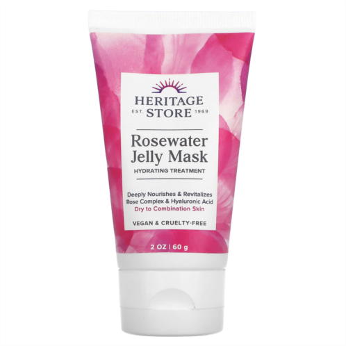 Heritage Store Rosewater Jelly Mask Dry to Combination Skin 2 oz (60 g)