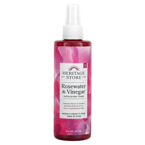 Heritage Store Rosewater & Vinegar Exfoliating Toner 8 fl oz (237 ml)