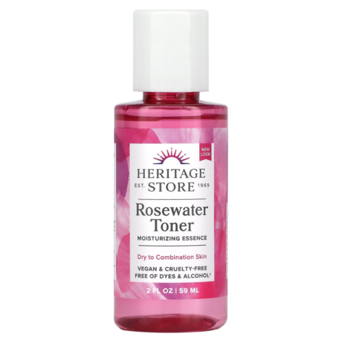 Heritage Store Rosewater Toner Dry to Combination Skin 2 fl oz (59 ml)