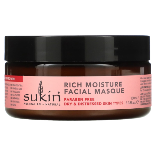 Sukin Rich Moisture Facial Masque Rosehip 3.38 fl oz (100 ml)