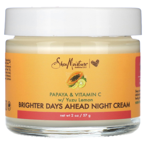 SheaMoisture Brighter Days Ahead Night Cream Papaya & Vitamin C w/ Yuzu Lemon 2 oz (57 g)