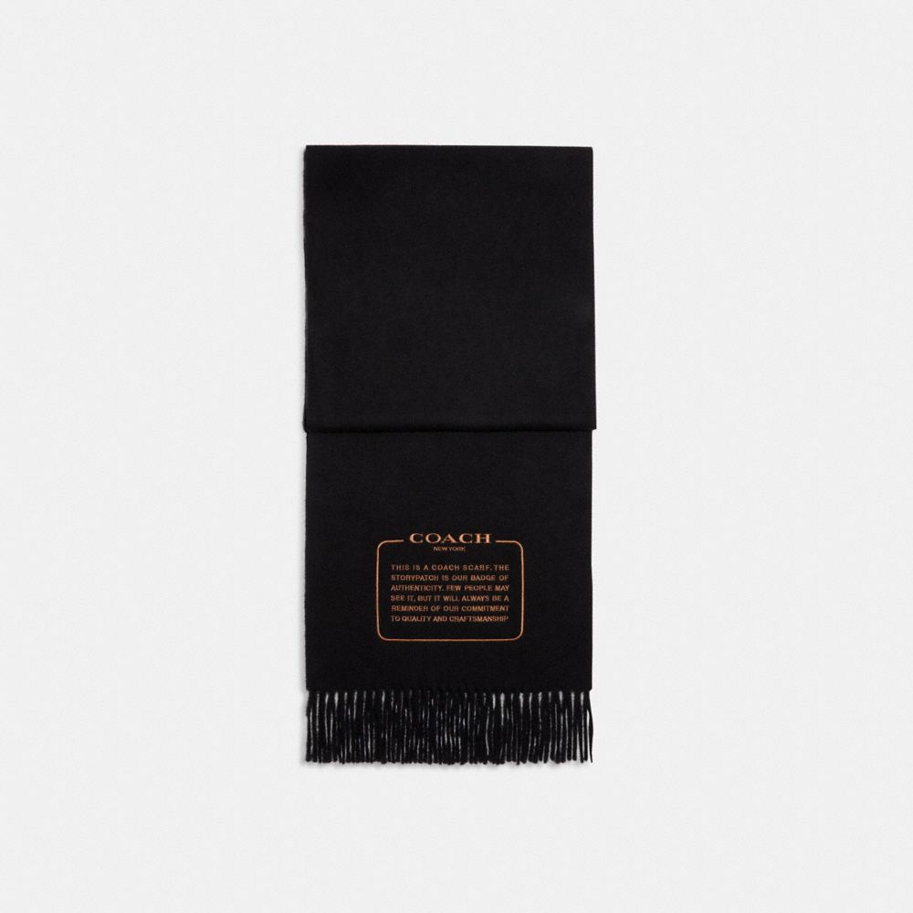 COACH Embroidered Patch Cashmere Muffler