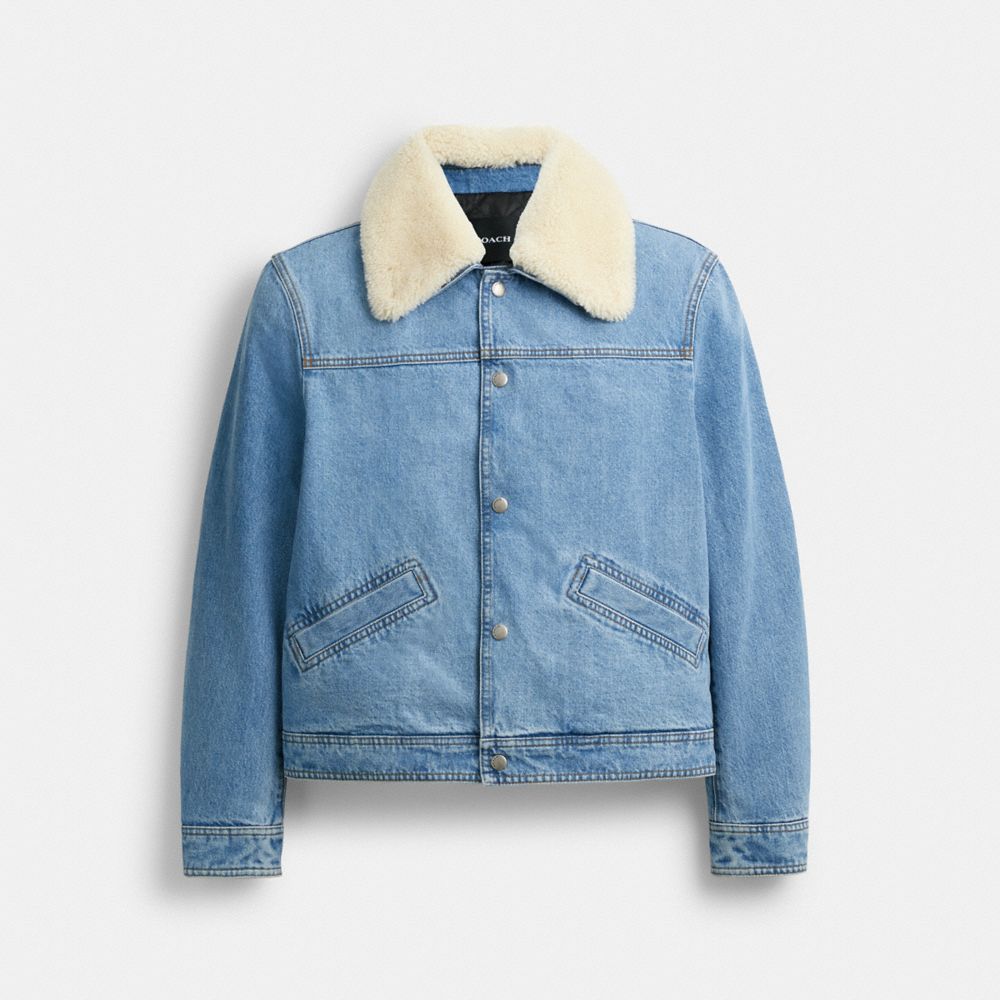 COACH Denim Jacket With Shearling