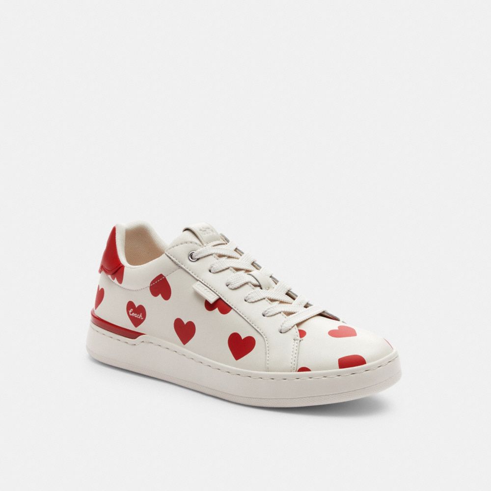 Coach Lowline Low Top Sneaker With Valentines Print