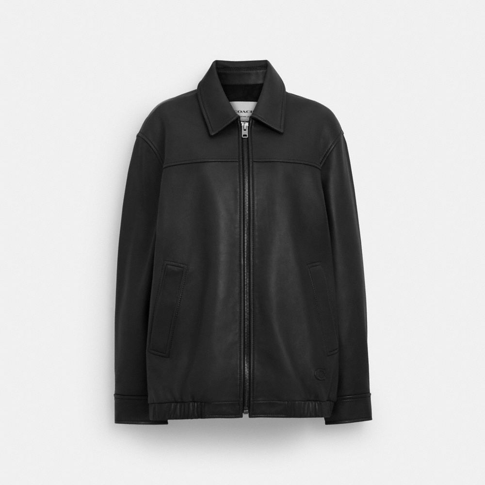 COACH Oversized Leather Jacket