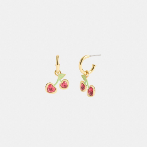 COACH Cherry Charm Huggie Earrings