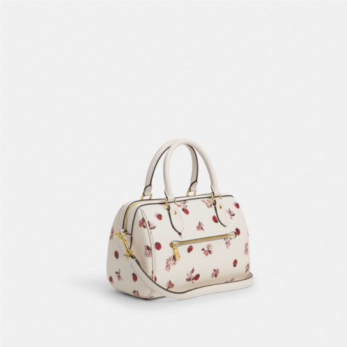 COACH Rowan Satchel Bag With Ladybug Floral Print