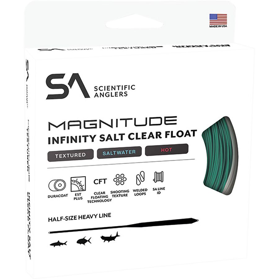 Scientific Anglers Magnitude Textured Infinity Salt 12ft Clear Float Tip Line
