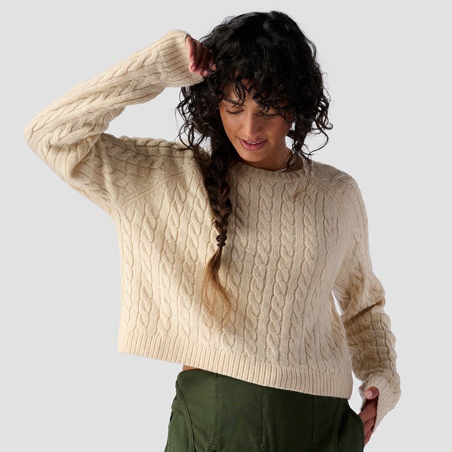 Stoic Cable Crewneck Sweater - Womens