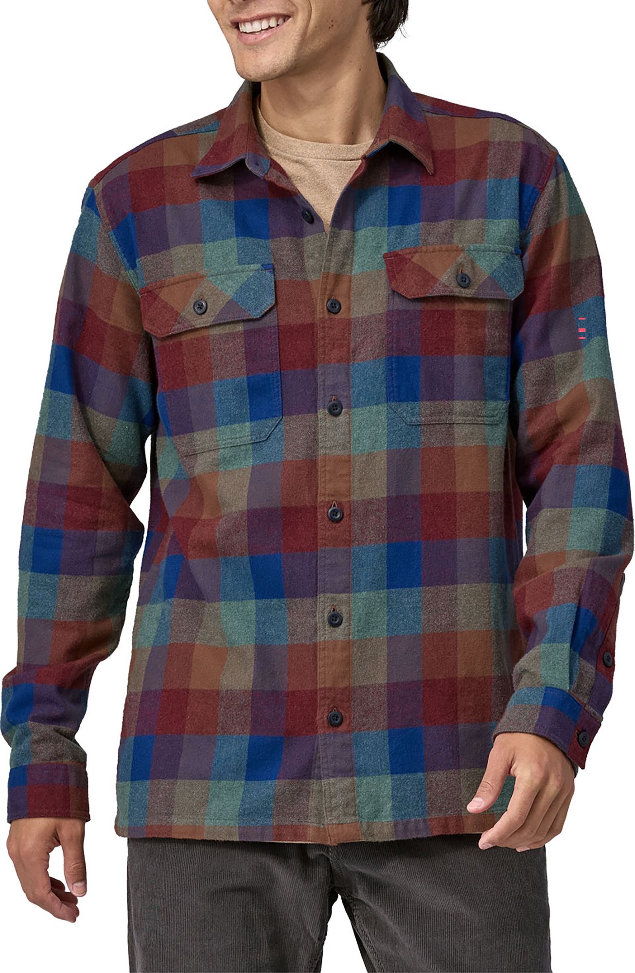 Patagonia Mens Organic Cotton Midweight Fjord Flannel Long Sleeve Shirt