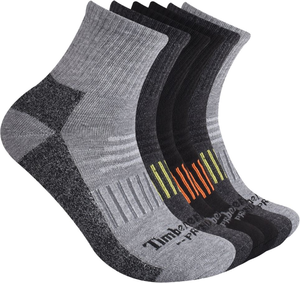 Timberland Pro Mens Half Cushion Quarter Socks - 6 Pack