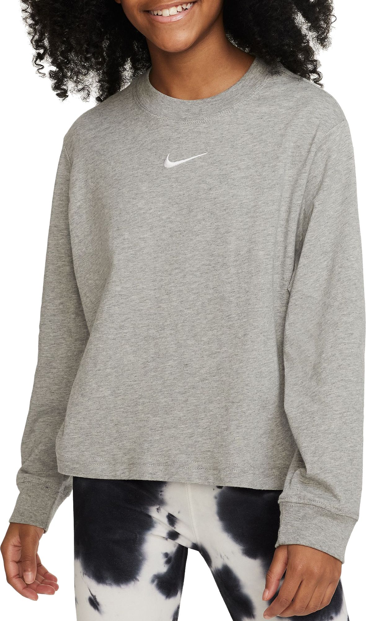 Nike Girls Essentials Boxy Long Sleeve Shirt
