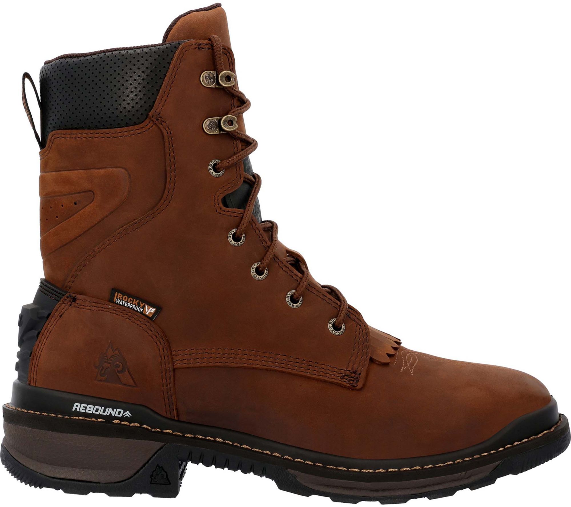 Rocky Mens 9 Rams Horn Waterproof Composite Toe Lace-Up Work Boots