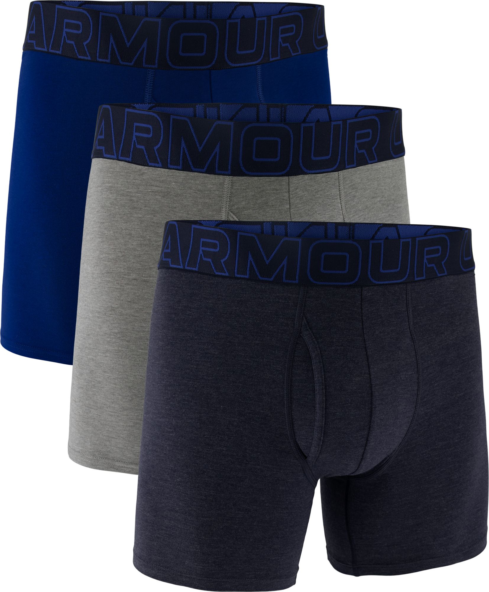 Under Armour Mens UA Performance Cotton 6 Boxer Briefs 3 Pack