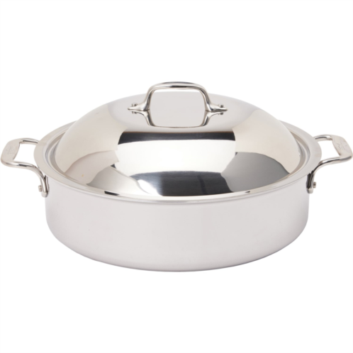 All Clad D3 Tri-Ply French Brasier with Lid and Rack - 6 qt., Slightly Blemished