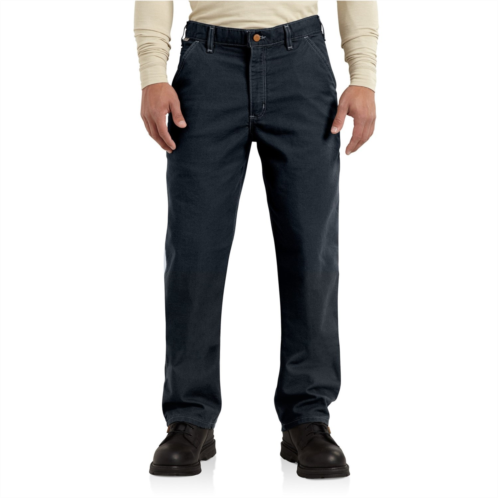 Carhartt 100791 Flame-Resistant Washed Duck Work Dungaree Pants