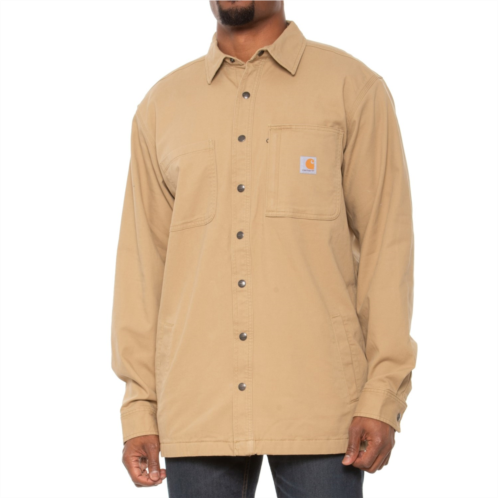 Carhartt 102851 Big and Tall Rugged Flex Canvas Shirt Jacket - Fleece Lined, Snap Front