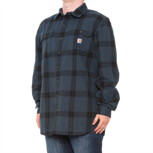 Carhartt 105439 Big and Tall Loose Fit Heavyweight Plaid Flannel Shirt - Long Sleeve