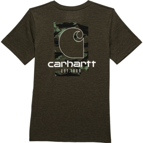 Carhartt Big Boys CA6356 Camo Block Pocket T-Shirt - Short Sleeve
