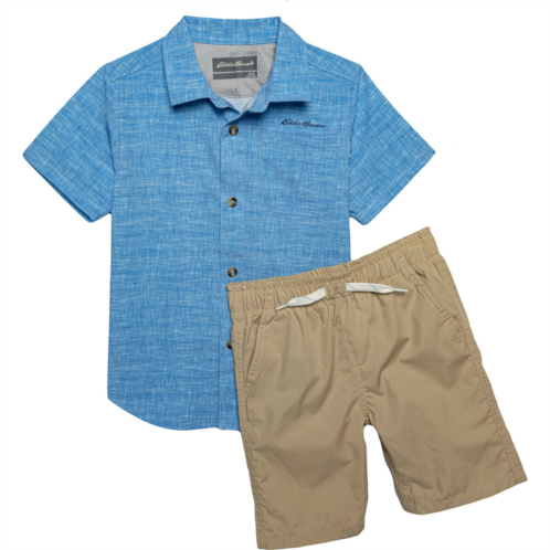 Eddie Bauer Little Boys Tech Woven Shirt and Shorts Set - Short Sleeve