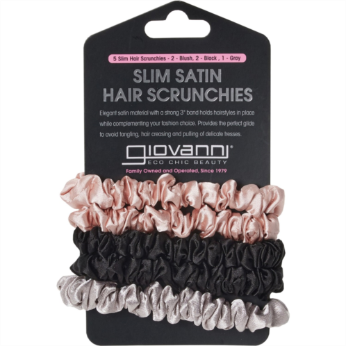 Giovanni Satin Slim Hair Scrunchies - 5-Pack