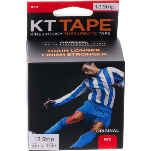 KT Tape Original Cotton Kinesiology Therapeutic Pre-Cut Strips - 12-Pack