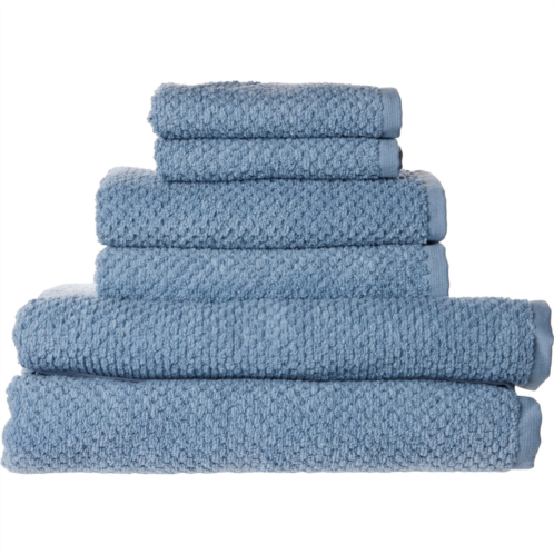 Madison Studio Bath Towel Bundle Set - 6-Pack, Blue Linen