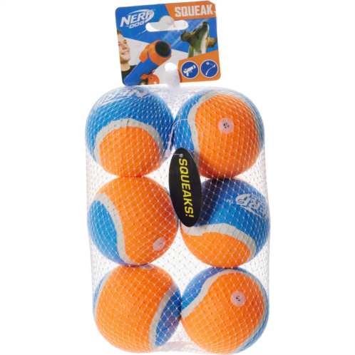 Nerf Squeak Dog Toy Tennis Balls - 6-Pack