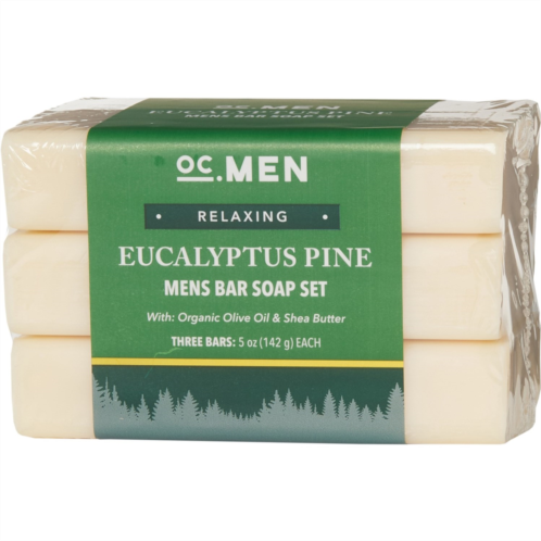 OC Men Relaxing Eucalyptus Pine Bar Soap Set - 3-Pack (For Men)