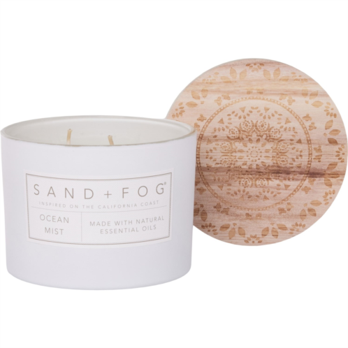 SAND AND FOG 12 oz. Mandala White Matte Candle - 2-Wicks