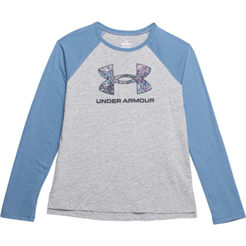 Under Armour Big Girls Cloud Speckle Icon T-Shirt - Long Sleeve
