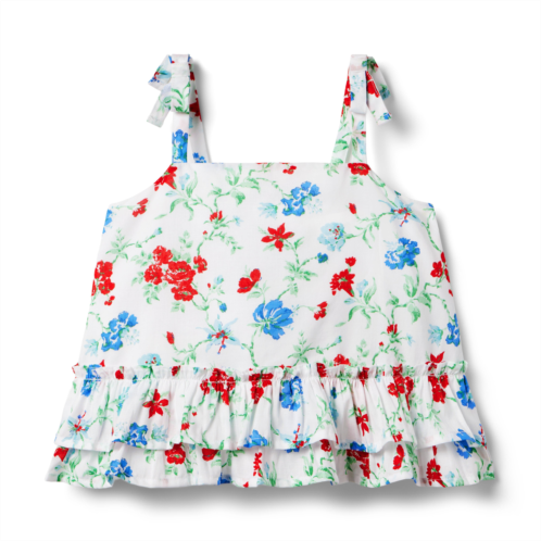 Janie and Jack Floral Tiered Ruffle Top