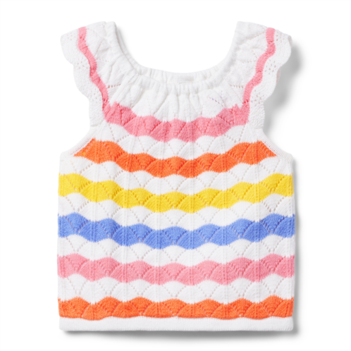 Janie and Jack Striped Crochet Top
