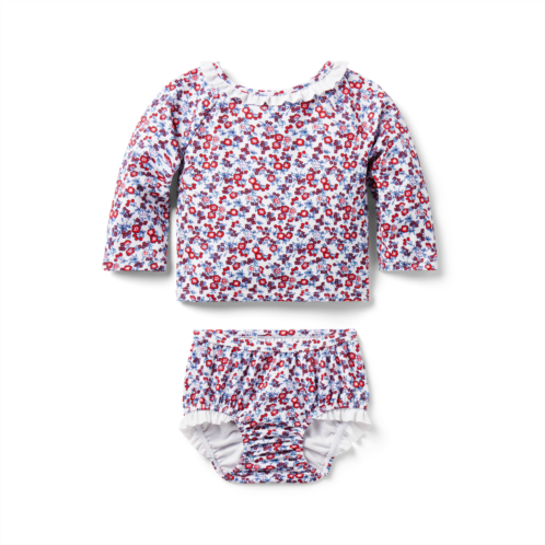 Janie and Jack Baby Recycled Floral Rash Guard Swimsuit