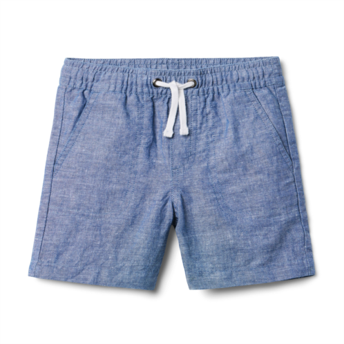 Janie and Jack Linen-Cotton Drawstring Pull-On Short