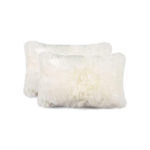 Natural 2-Pack Rectangular Sheepskin Pillow Set