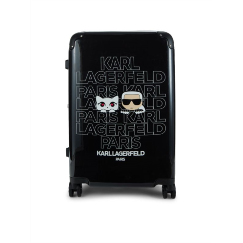 Karl Lagerfeld Paris Kat 24-Inch Expandable Logo Spinner Suitcase