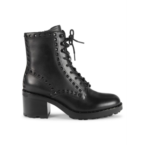 Ash Studded Leather Combat Boots