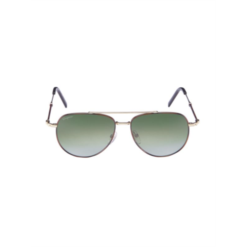 FERRAGAMO 58MM Aviator Sunglasses