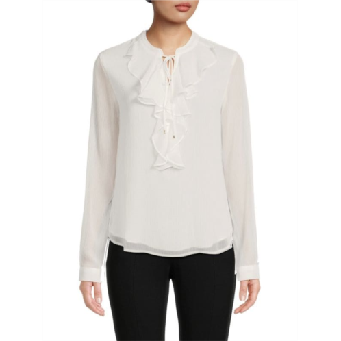 Tommy Hilfiger Crinkle Ruffle Blouse