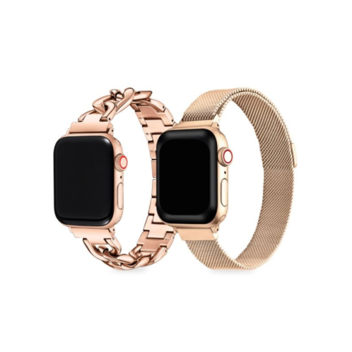Posh Tech 2-Pack Infinity Stainless Steel Apple Watch Replacement Band/42MM-44MM-45MM